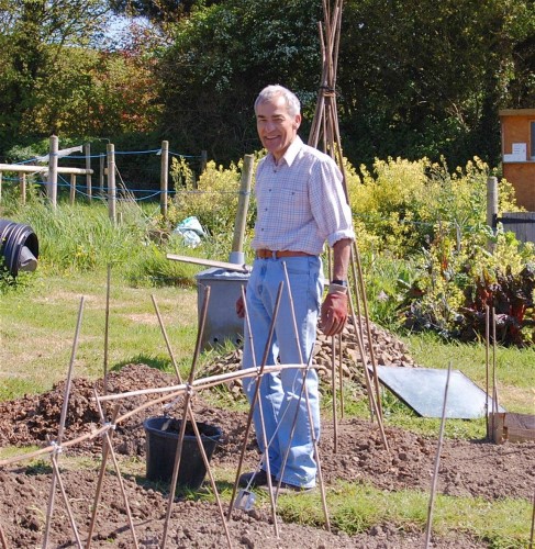 Dave in the allotment