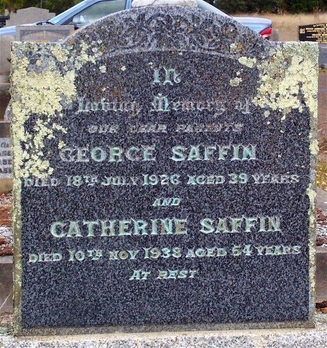 george and Catherinie saffin in Condah cemetery