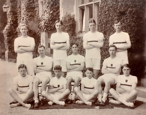 Hugh Blaen in school athletics team 1927