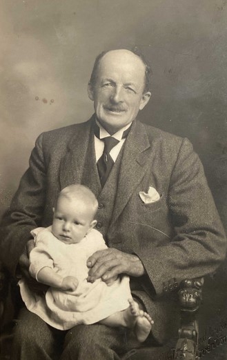 william partridge with grandson