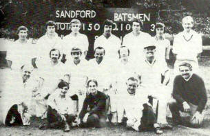 Sandford cricket team in 1970s