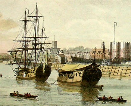 Boydell engraving of a view of Woolwich