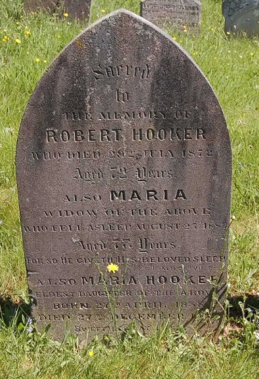 Robert and Maria Hooker grave Higher